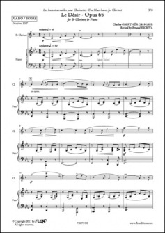 Oberthur C Le Desir Opus 65 Clarinette Et Piano