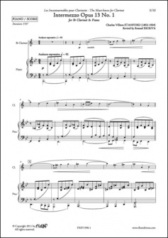 Stanford C V Intermezzo Opus 13 No 1 Clarinette Et Piano