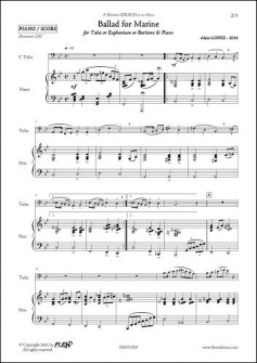 Lopez A Ballad For Marine Saxhorneuphoniumtuba Piano