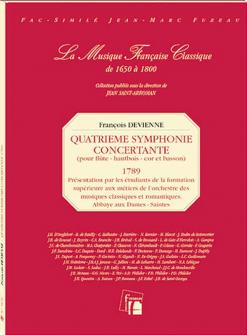 Devienne F Quatrieme Symphonie Concertante 1789 Flute Hautbois Cor Basson Fac simile