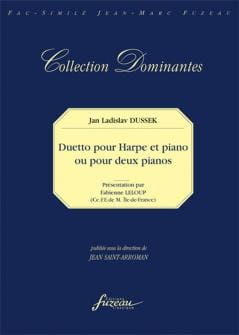 Dussek Jl Duetto Pour Harpe Et Piano Ou Pour Deux Pianos Fac simile Fuzeau