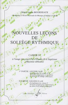 Bourdeaux Marie jeanne Nouvelles Lecons De Solfege Rythmique Vol4