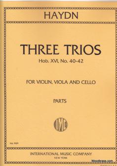 Haydn J Three Trios Op 53 Violon Alto Et Violoncelle