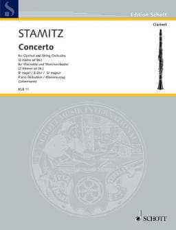 Stamitz Johann Wenzel Concerto Bb Major Clarinet And String Orchestra 2 Horns Ad Lib