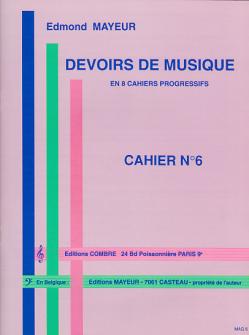 Mayeur Edmond Devoirs De Musique Cahier 6 
