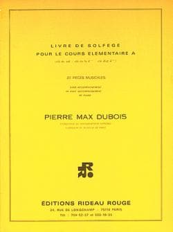 Dubois Pierre Max Livre De Solfege En 3 Cles Avec Piano Elementaire A