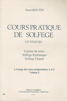 Boutin Pierre Cours Pratique De Solfege En 3 Parties Vol2