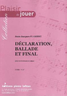 Flament Jean jacques Declaration Ballade Et Final Contrebasse Et Piano