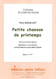 Bouillot Yves Petite Chanson De Printemps Saxhorn Alto Mib Et Piano