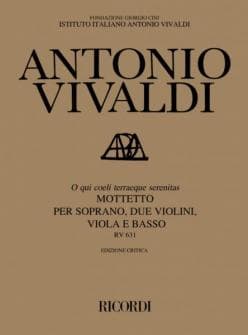 Vivaldi A O Qui Coeli Terraeque Serenitas Rv 631 Commentaire Critique
