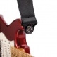 COMFORT LEATHER AUTO LOCK GUITAR STRAP, BLACK