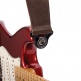 COMFORT LEATHER AUTO LOCK GUITAR STRAP, BROWN