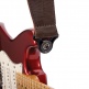 COMFORT LEATHER AUTO LOCK GUITAR STRAP, BROWN