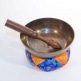 A-AKS854 - BOWL TIBETAN, MOLDED, GOLDNEMENTS, 14,5CM