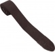 FABRIC STRAP, BROWN WITH BROWN LEATHER TIES