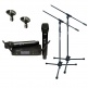 Pacchetto microfono UHF + piedini x 2