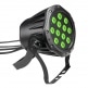 PAR ESTERNO TRI 12 IP 65 - PAR ESTERNO TRI COLOR LED 12 X 3 W RGB CON SCATOLA NERA