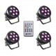 ROOT PAR 4 SET 1 - SET COMPOSED OF 4 X CLROOTPAR4 WITH INFRARED REMOTE CONTROL