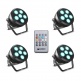 ROOT PAR 6 SET 1 - SET COMPOSED OF 4 X CLROOTPAR6 WITH INFRARED REMOTE CONTROL