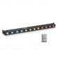 TRIBAR 200 IR - BARRE LED TRICOLORES (RGB), 12 X 3 W, BOITIER NOIR, AVEC TLCOMMANDE INFRAROUGE