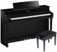 CLP 845 Polished Ebony and his bench