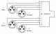 DMX ADAPTER - RJ45 4 XLR MALES 3 POINTS 70 CM