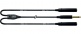 CABLE AND SHOULDER STRAP MONO MALE JACK/2 FEMALE MONO JACK 30 CM