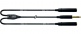 CABLE AND STEREO JACK SHOULDER STRAP/2 JACK FEMALE 30 CM