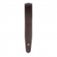 CLASSIC LEATHER GUITAR STRAP WITH CONTRAST STITCH BROWN