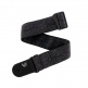 WOVEN GUITAR STRAP, LIGHTNING BLACK TUBULAR