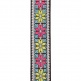PAD LOCK WOVEN GUITAR STRAP, PARALLEL FLOWERS