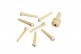 INJECTED MOLDED BRIDGE PINS WITH END PIN SET OF 7 IVORY WITH BLACK DOT