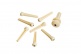 INJECTED MOLDED BRIDGE PINS WITH END PIN SET OF 7 IVORY WITH BLACK DOT