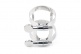 Ligature et Couvre-bec Saxophone Alto Nickel