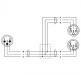 Y-CABLE XRL MALE / 2 XLR FEMALE 30 CM