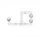 Y-CABLE XRL MALE / 2 XLR FEMALE 30 CM