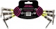 Cables Instrument Patch Pack de 3 - Coudé - 15CM Noir