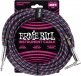 25' BRAIDED STRAIGHT / ANGLE INSTRUMENT CABLES BLACK / RED / BLUE / WHITE