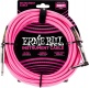 INSTRUMENT CABLES WOVEN SHEATH JACK/JACK ANGLED 3M FLUORESCENT PINK