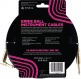 INSTRUMENT CABLE WOVEN SHEATH JACK/JACK ANGLED 5,5M BLACK