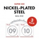 Super 250 Nickel Plated Steel 9-42 Pack de 3