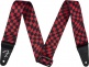 Wavy Checkerboard Polyester Strap, Red