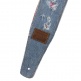 X WRANGLER RIPPED DENIM STRAP INDIGO