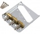 3-saddle American Vintage Tele Bridge Assembly With Brass Saddles (chrome)