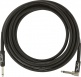 PROFESSIONAL INSTRUMENT CABLES, STRAIGHT/ANGLE, 15', BLACK
