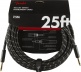 Deluxe Instrument Cable, Straight/Straight, 25', Black Tweed