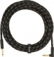 DELUXE INSTRUMENT CABLE, STRAIGHT/ANGLE, 18.6', BLACK TWEED