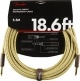 DELUXE INSTRUMENT CABLE, STRAIGHT/STRAIGHT, 18.6', TWEED