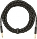 DELUXE INSTRUMENT CABLE, STRAIGHT/STRAIGHT, 15', BLACK TWEED