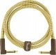 DELUXE INSTRUMENT CABLE, ANGLE/ANGLE, 3', TWEED